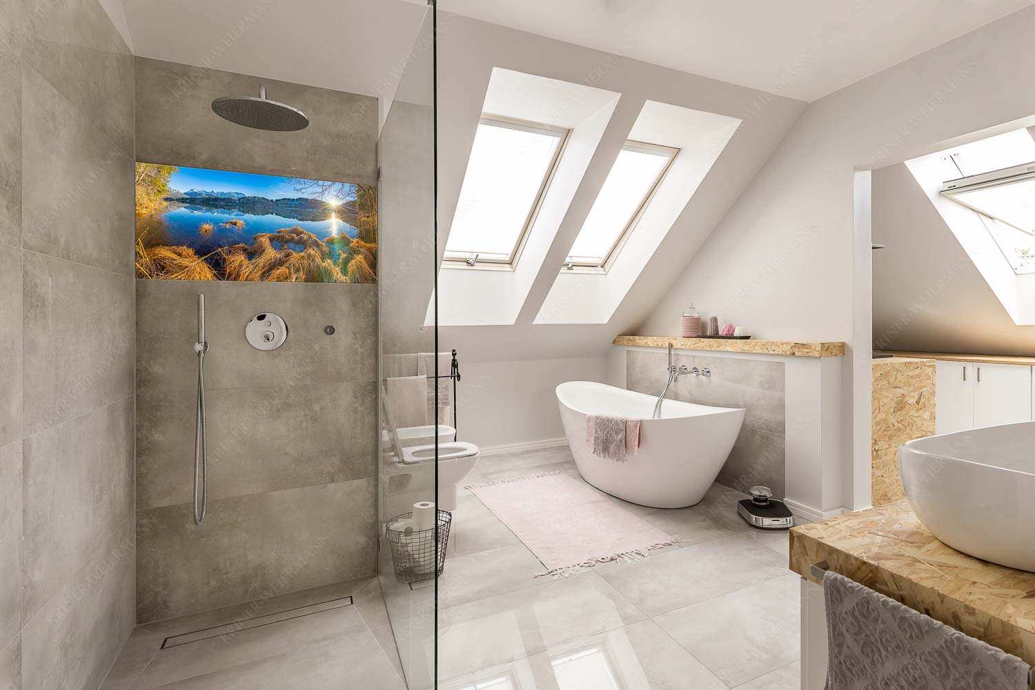 Niederglegt – Größe ca. 100x50cm, Seitenverhältnis 2:1 — Barmsee mit Karwendel Schneefrei am Barmsee mit Karwendelgebirge - Niederglegt - Größe ca. 100x50cm, Seitenverhältnis 2:1 - Barmsee mit Karwendel - weitere Infos unter https://www.kriner-weiermann.de