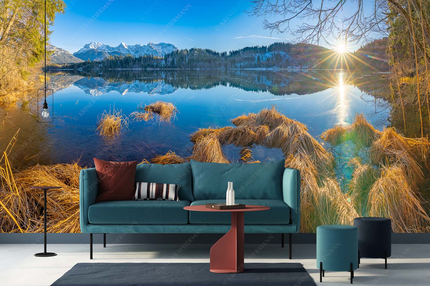 Niederglegt – Größe ca. 400x200cm, Seitenverhältnis 2:1 — Barmsee mit Karwendel Schneefrei am Barmsee mit Karwendelgebirge - Niederglegt - Größe ca. 400x200cm, Seitenverhältnis 2:1 - Barmsee mit Karwendel - weitere Infos unter https://www.kriner-weiermann.de