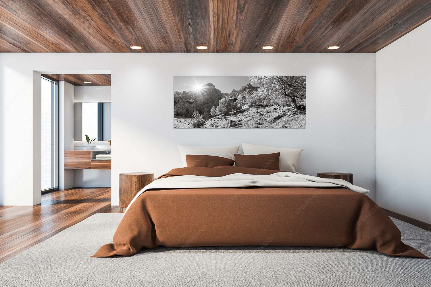 Oberreintal – Größe ca. 200x80cm, Seitenverhältnis 2,5:1 — Herbst an der Oberreintalhütte Herbstfärbung an der Oberreintalhütte mit Sonnenuntergang am Oberreintalturm im Wetterstein - Oberreintal - Größe ca. 200x80cm, Seitenverhältnis 2,5:1 - Herbst an der Oberreintalhütte - weitere Infos unter https://www.kriner-weiermann.de