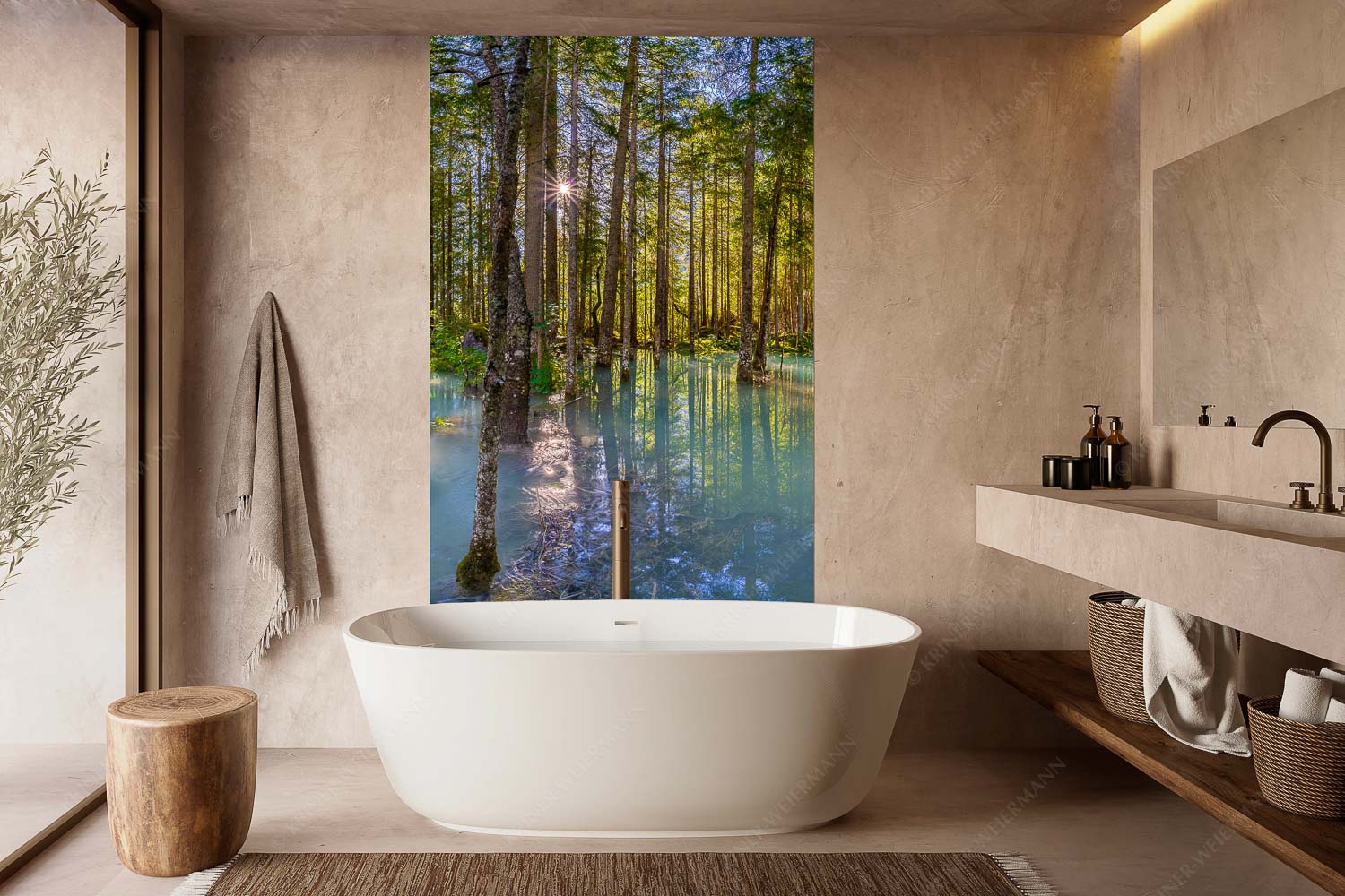 Partnachmangroven – Größe ca. 160x240cm, Seitenverhältnis 2:3 — Wald Überschwemmung Überschwemmte Waldflächen an der Partnach im Reintal im Wettersteingebirge - Partnachmangroven - Größe ca. 160x240cm, Seitenverhältnis 2:3 - Wald Überschwemmung - weitere Infos unter https://www.kriner-weiermann.de