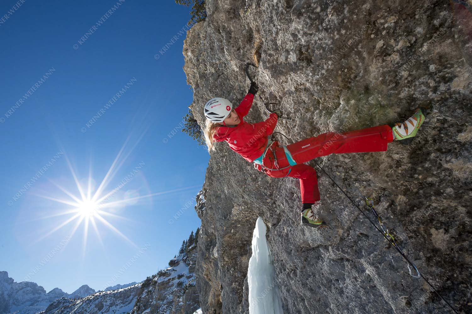Power – Seitenverhältnis 3:2 — Klettern an der Alpspitze Drytooling am Hochalmziacher im Alpspitzgebiet