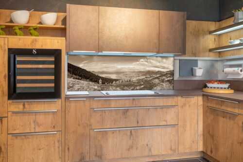 Blick über den Walchensee in die Bayrischen Voralpen - Rauskommen - Größe ca. 180x60cm, Seitenverhältnis 3:1 - Berwanderung am Simetsberg mit Walchensee - weitere Infos unter https://www.kriner-weiermann.de