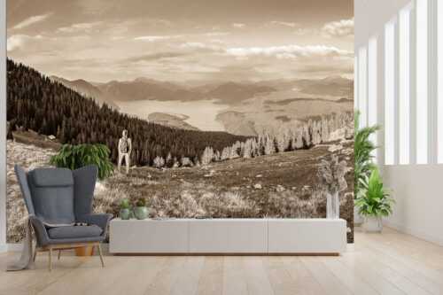 Blick über den Walchensee in die Bayrischen Voralpen - Rauskommen - Größe ca. 300x200cm, Seitenverhältnis 3:2 - Berwanderung am Simetsberg mit Walchensee - weitere Infos unter https://www.kriner-weiermann.de