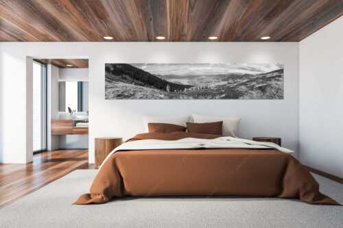 Blick über den Walchensee in die Bayrischen Voralpen - Rauskommen - Größe ca. 300x60cm, Seitenverhältnis 5:1 - Berwanderung am Simetsberg mit Walchensee - weitere Infos unter https://www.kriner-weiermann.de