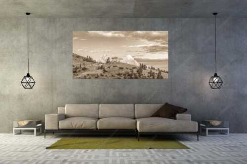 Blick über Schachensschloß zum Hochblassen und Alpspitze bei Sonnenaufgang - Residenz - Größe ca. 200x100cm, Seitenverhältnis 2:1 - Schachensschloß mit Hochblassen und Alpspitze - weitere Infos unter https://www.kriner-weiermann.de