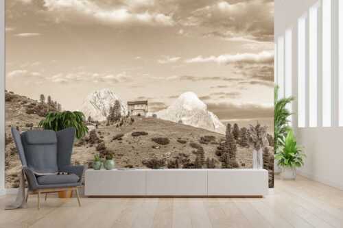 Blick über Schachensschloß zum Hochblassen und Alpspitze bei Sonnenaufgang - Residenz - Größe ca. 300x200cm, Seitenverhältnis 3:2 - Schachensschloß mit Hochblassen und Alpspitze - weitere Infos unter https://www.kriner-weiermann.de