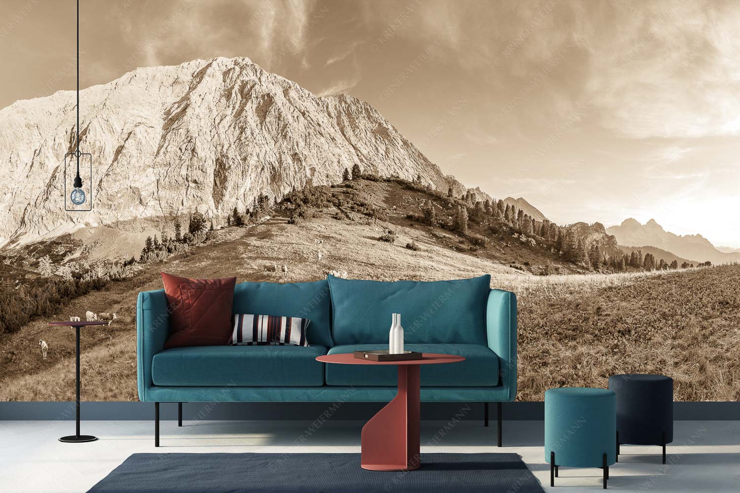 Ruhige Weide – Größe ca. 400x200cm, Seitenverhältnis 2:1 — Almbetrieb im Wettersteingebirge Jungvieh auf der Sommerweide im Wettersteingebirge - Ruhige Weide - Größe ca. 400x200cm, Seitenverhältnis 2:1 - Almbetrieb im Wettersteingebirge - weitere Infos unter https://www.kriner-weiermann.de