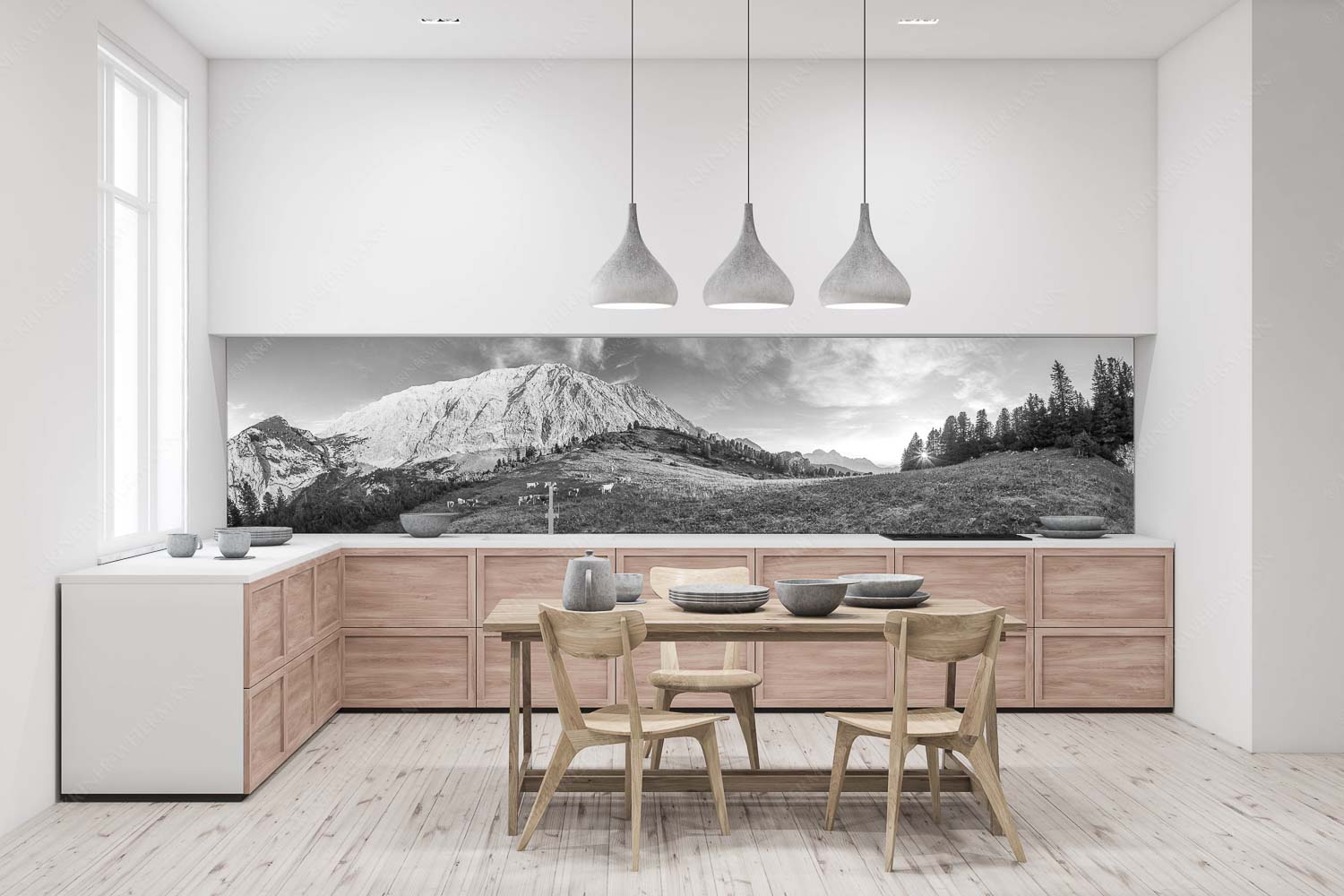 Ruhige Weide – Größe ca. 400x100cm, Seitenverhältnis 4:1 — Almbetrieb im Wettersteingebirge Jungvieh auf der Sommerweide im Wettersteingebirge - Ruhige Weide - Größe ca. 400x100cm, Seitenverhältnis 4:1 - Almbetrieb im Wettersteingebirge - weitere Infos unter https://www.kriner-weiermann.de