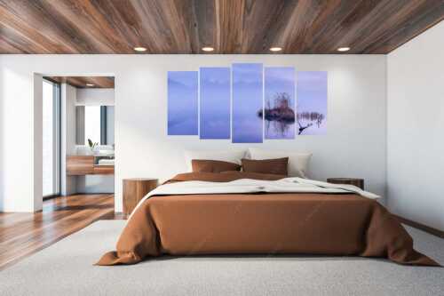 Mystisch hängt der Nebel über dem Barmsee wärend das Karwendel noch durchscheint - Ruhiges Wasser - 5er Split, Größe ca. 200x100cm, Seitenverhältnis 2:1 - Nebelstimmung am Barmsee - weitere Infos unter https://www.kriner-weiermann.de