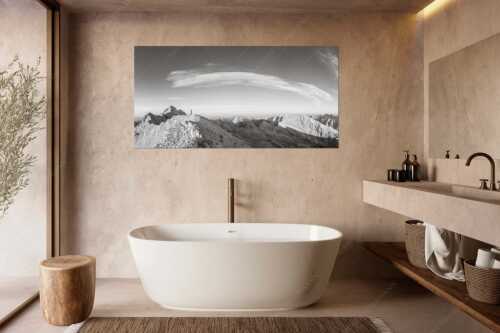 Blick von Sägezahn zur den Sonnenspitzen im Karwendelgebirge - Sägezahn - Größe ca. 180x90cm, Seitenverhältnis 2:1 - Kaltwasserkarspitze im Karwendel - weitere Infos unter https://www.kriner-weiermann.de