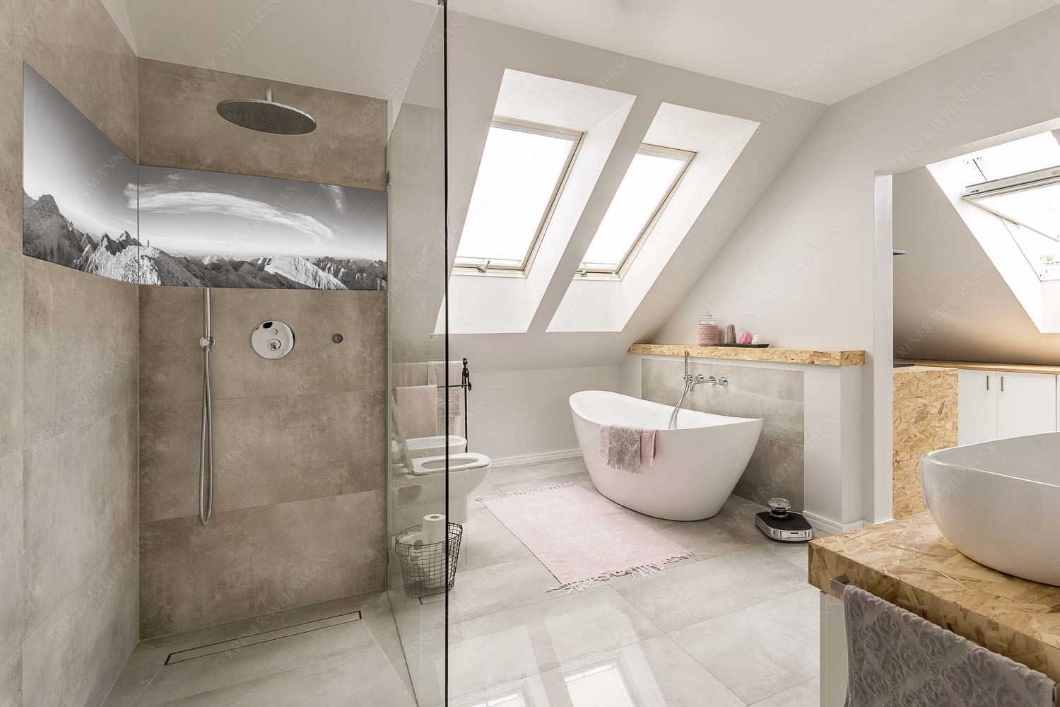 Sägezahn – Größe ca. 240x60cm, Seitenverhältnis 4:1 — Kaltwasserkarspitze im Karwendel Blick von Sägezahn zur den Sonnenspitzen im Karwendelgebirge - Sägezahn - Größe ca. 240x60cm, Seitenverhältnis 4:1 - Kaltwasserkarspitze im Karwendel - weitere Infos unter https://www.kriner-weiermann.de