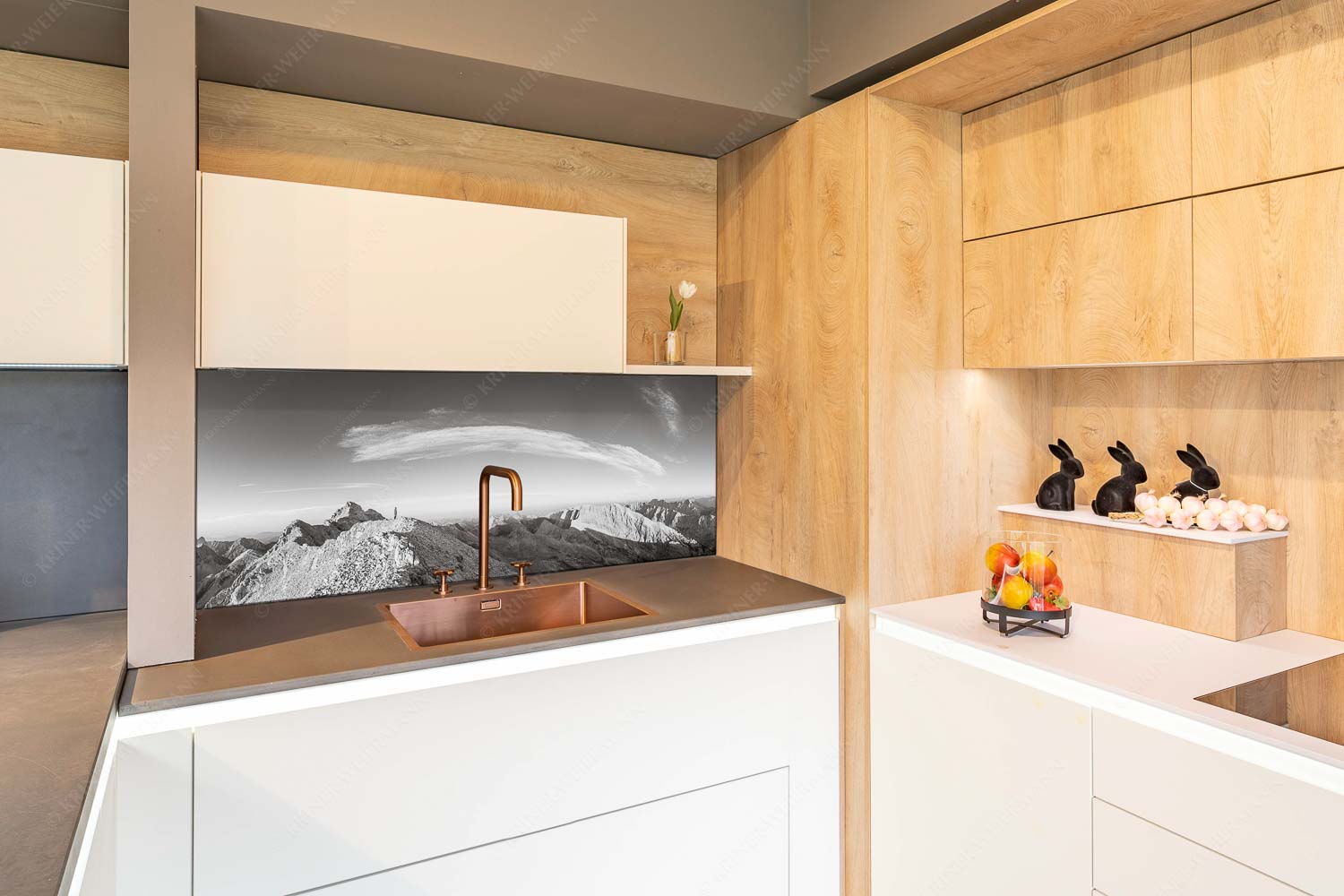 Blick von Sägezahn zur den Sonnenspitzen im Karwendelgebirge - Sägezahn - Größe ca. 150x60cm, Seitenverhältnis 2,5:1 - Kaltwasserkarspitze im Karwendel - weitere Infos unter https://www.kriner-weiermann.de