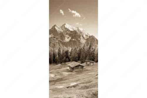 Blick über Buckelwiese und Wiesmahdstadel zur Oberen Wettersteinspitze - Scheas Platzla - Seitenverhältnis 1:2 - Heustadel auf Buckelwiese mit Wetterstein - weitere Infos unter https://www.kriner-weiermann.de