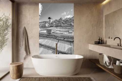Schindel gedeckte Alm mit Lalidererwand im Hintergrund - Schindeldach - Größe ca. 160x240cm, Seitenverhältnis 2:3 - Ladizalm mit Lalidererspitze - weitere Infos unter https://www.kriner-weiermann.de
