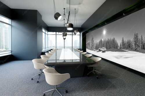 Eine tiefverschneite Winterlandschaft zwischen Krün und Mittenwald zeigt sich im Sonnenschein - Schneereich - Größe ca. 600x200cm, Seitenverhältnis 3:1 - Viel Schnee im Isartal - weitere Infos unter https://www.kriner-weiermann.de