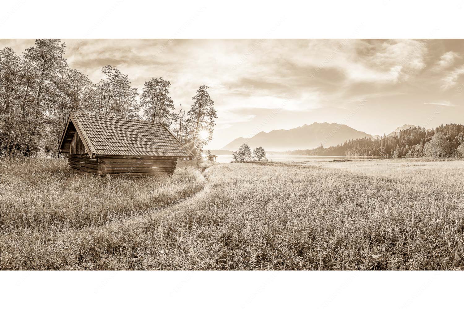 Blick übern Barmsee in den Sonnenaufgang