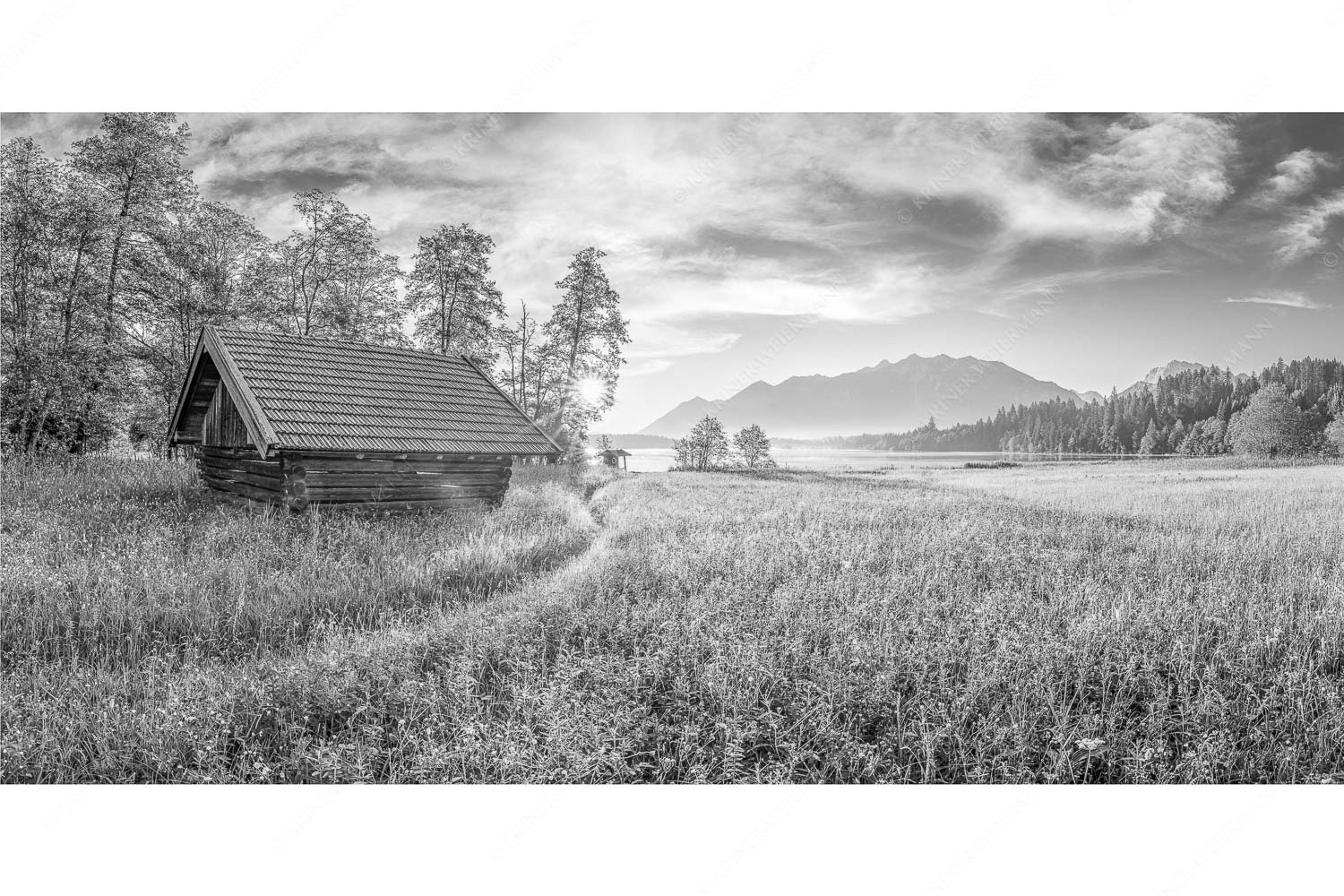 Blick übern Barmsee in den Sonnenaufgang