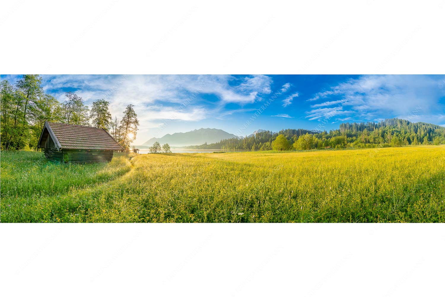 Blick übern Barmsee in den Sonnenaufgang
