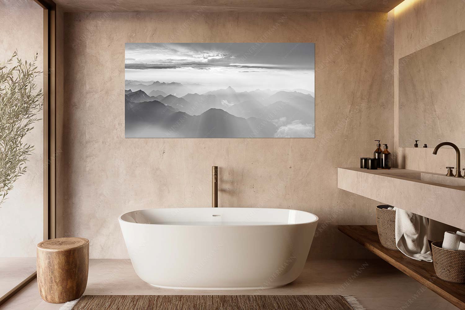 Blick von der Zugspitze über Thannheimer Berge in den Sonnenuntergang - Shining II - Größe ca. 180x90cm, Seitenverhältnis 2:1 - Grandiose Abendstimmung Zugspitze - weitere Infos unter https://www.kriner-weiermann.de