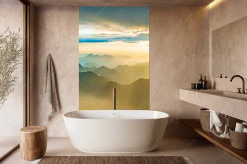 Blick von der Zugspitze über Thannheimer Berge in den Sonnenuntergang - Shining II - Größe ca. 160x240cm, Seitenverhältnis 2:3 - Grandiose Abendstimmung Zugspitze - weitere Infos unter https://www.kriner-weiermann.de