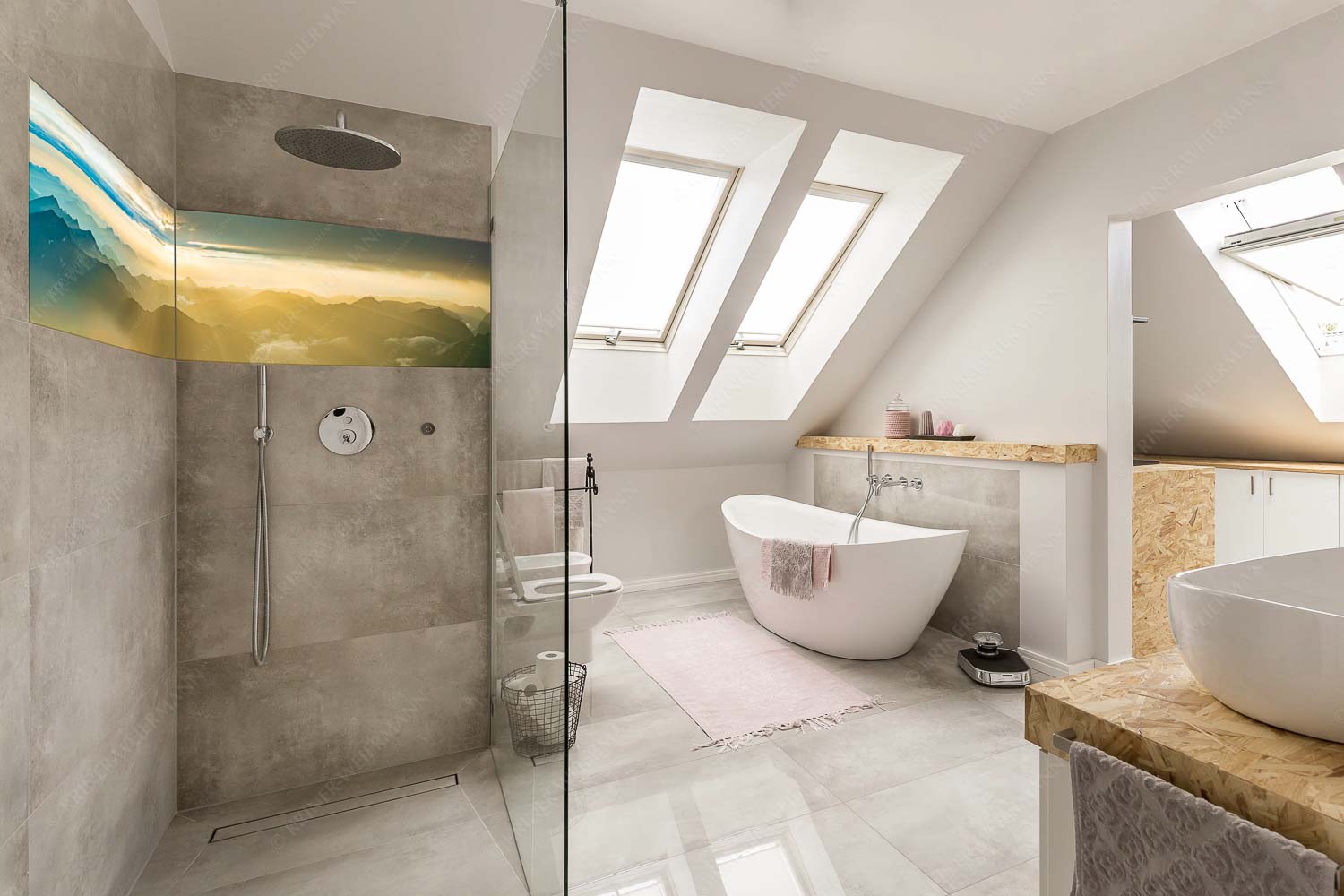 Blick von der Zugspitze über Thannheimer Berge in den Sonnenuntergang - Shining II - Größe ca. 240x60cm, Seitenverhältnis 4:1 - Grandiose Abendstimmung Zugspitze - weitere Infos unter https://www.kriner-weiermann.de