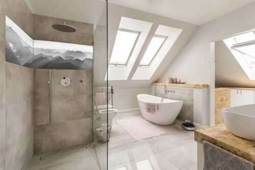 Blick von der Zugspitze über Thannheimer Berge in den Sonnenuntergang - Shining - LED-Leuchtbild - 2-Teilig, Größe ca. 240x60cm, Seitenverhältnis 4:1 - Silhouetten Abendstimmung auf der Zugspitze - weitere Infos unter https://www.kriner-weiermann.de