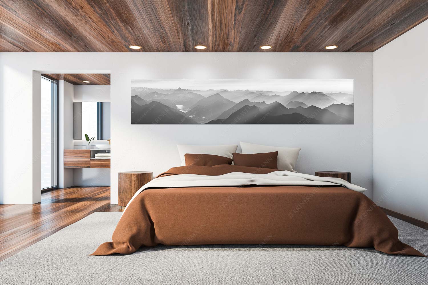 Shining – Wandbild – Größe ca. 300x60cm, Seitenverhältnis 5:1 — Silhouetten Abendstimmung auf der Zugspitze Blick von der Zugspitze über Thannheimer Berge in den Sonnenuntergang - Shining - Wandbild - Größe ca. 300x60cm, Seitenverhältnis 5:1 - Silhouetten Abendstimmung auf der Zugspitze - weitere Infos unter https://www.kriner-weiermann.de