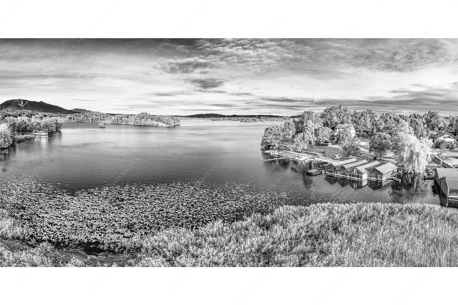 Sicherer Hafen – Seitenverhältnis 2:1 — Seehausen am Staffelsee Blick über den Staffelsee bei Seehausen