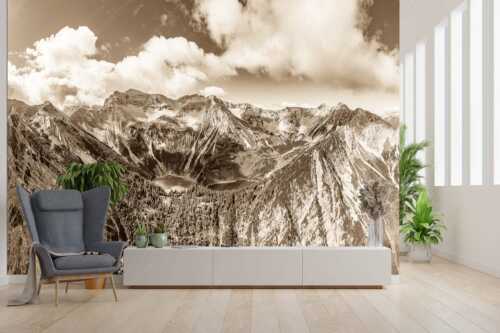 Blick über das Soiernhaus und den Soiernseen zur Soiernspitze - Soiern - Größe ca. 300x200cm, Seitenverhältnis 3:2 - Soiernhaus Soiernseen und Soiernspitze - weitere Infos unter https://www.kriner-weiermann.de