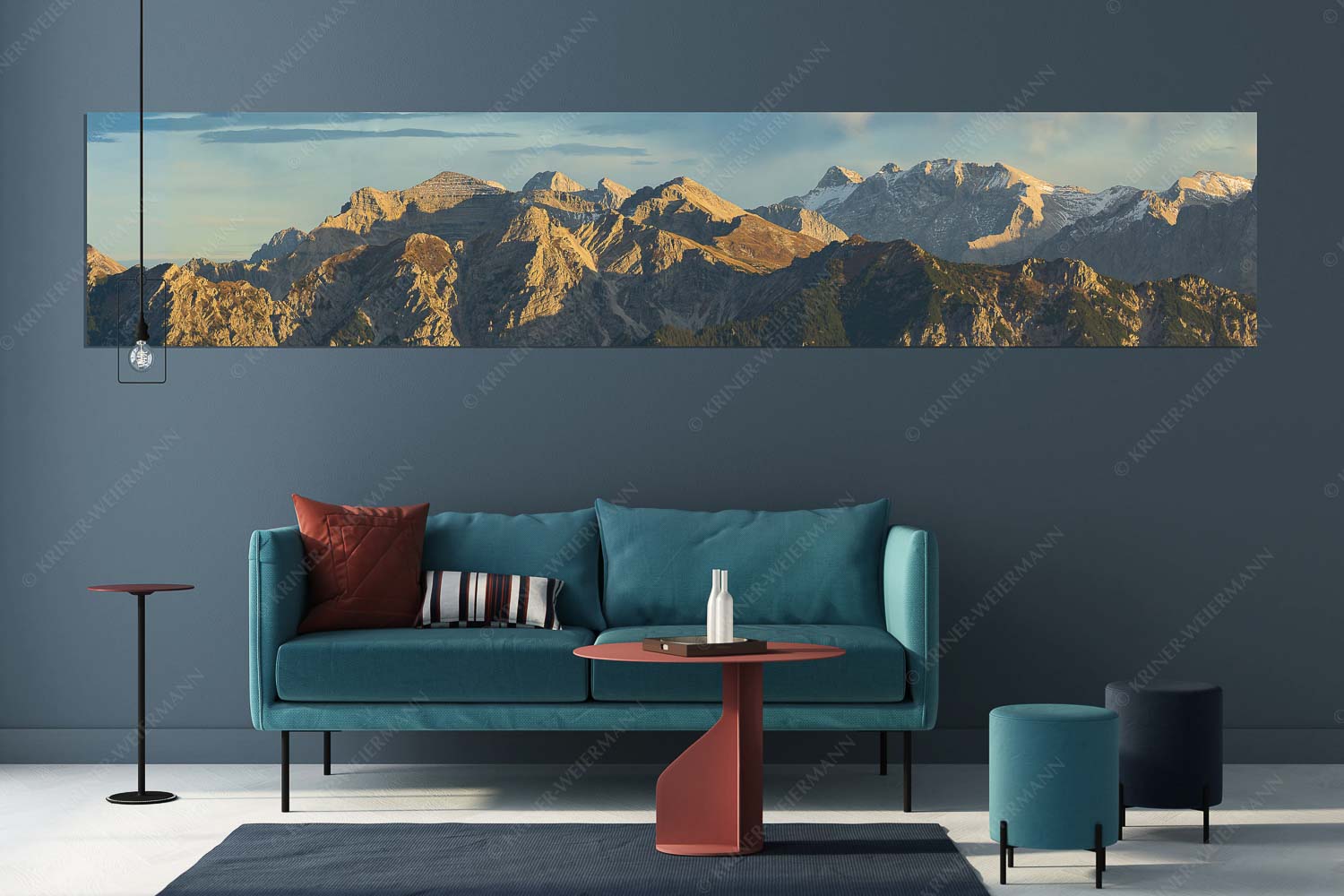 Soiern und Karwendel – Größe ca. 350x70cm, Seitenverhältnis 5:1 — Schöttlkar- und Soiernspitze Blick ins Soiern- und Karwendelgebirge - Soiern und Karwendel - Größe ca. 350x70cm, Seitenverhältnis 5:1 - Schöttlkar- und Soiernspitze - weitere Infos unter https://www.kriner-weiermann.de