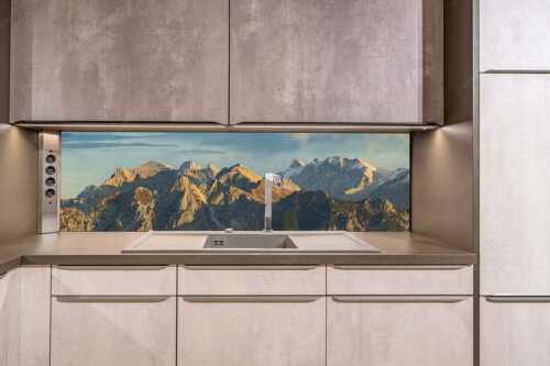 Blick ins Soiern- und Karwendelgebirge - Soiern und Karwendel - Größe ca. 200x50cm, Seitenverhältnis ca: 4:1 - Schöttlkar- und Soiernspitze - weitere Infos unter https://www.kriner-weiermann.de