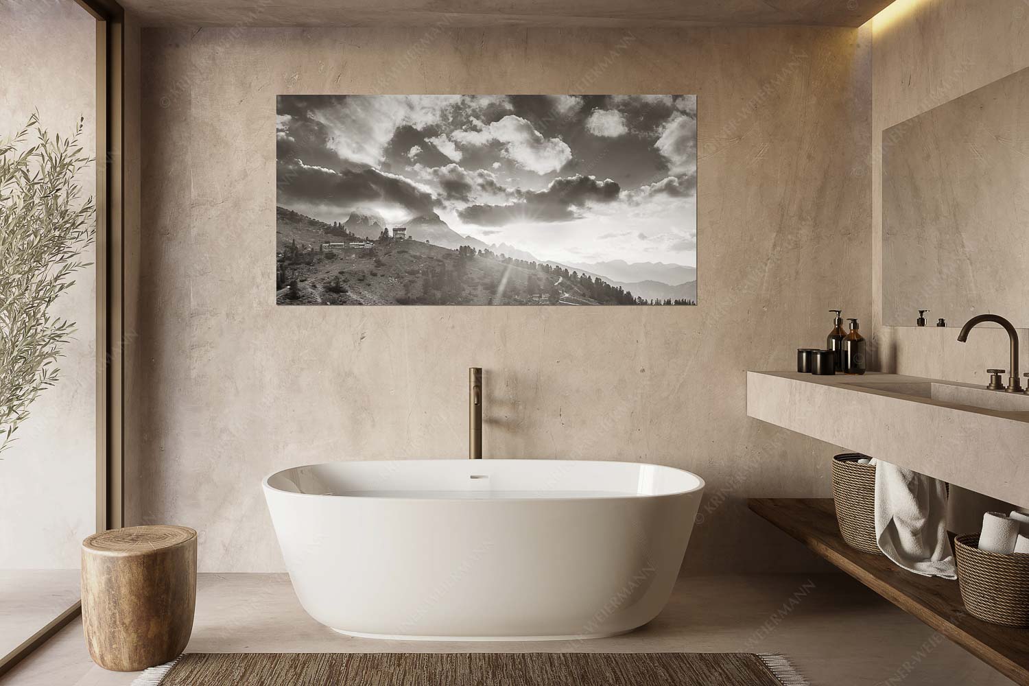 Sonnenkönig – Größe ca. 180x90cm, Seitenverhältnis 2:1 — Sonnenuntergang am Schachen Am Abend scheint die Sonne noch warm und in herrlichem Licht an das Schachenschloss - Sonnenkönig - Größe ca. 180x90cm, Seitenverhältnis 2:1 - Sonnenuntergang am Schachen - weitere Infos unter https://www.kriner-weiermann.de