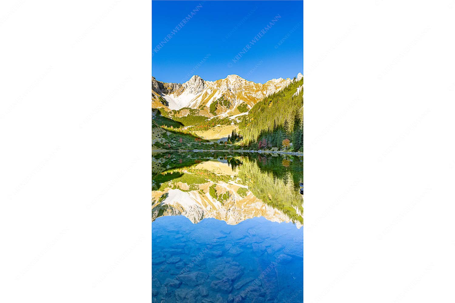 Spiegelglatt – Seitenverhältnis 1:2 — Spiegelung am Soiernsee mit Schöttlkarspitze Blick über Soiernsee zur Schöttlkarspitze