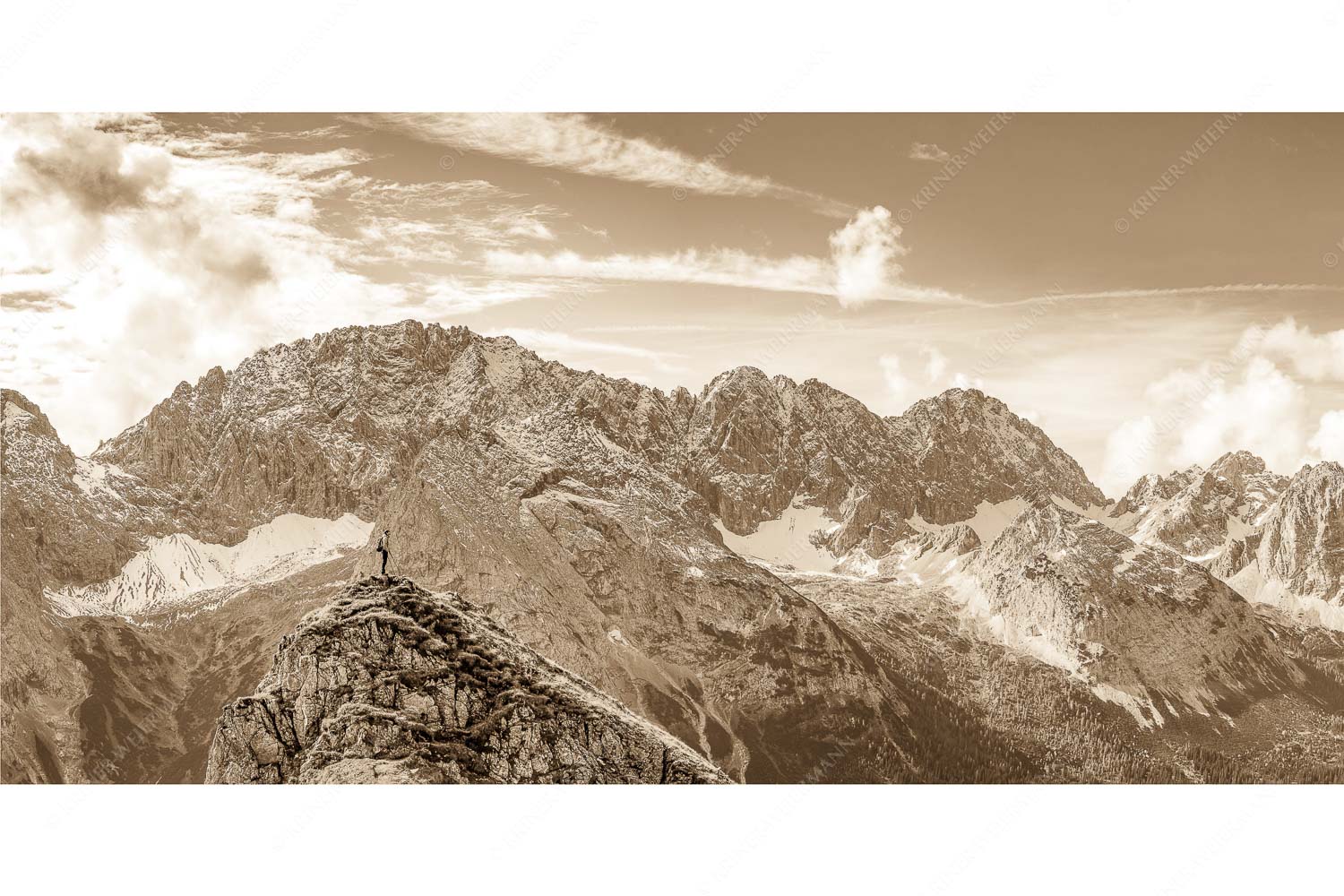 Blick vom Feldernjoch im Wetterstein auf die Mieminger Kette