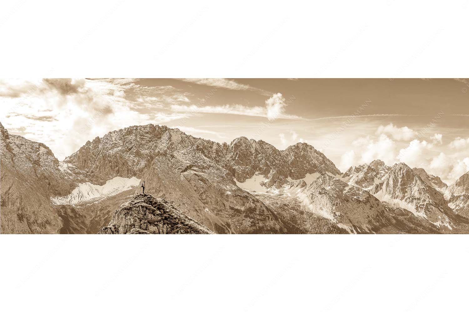Blick vom Feldernjoch im Wetterstein auf die Mieminger Kette