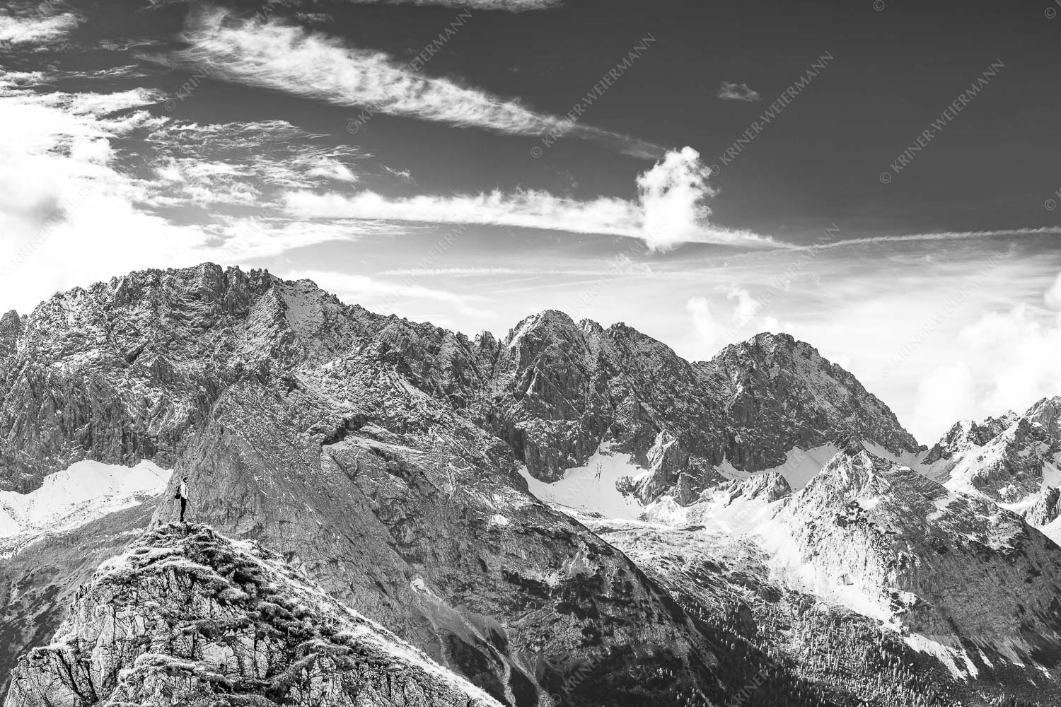 Blick vom Feldernjoch im Wetterstein auf die Mieminger Kette