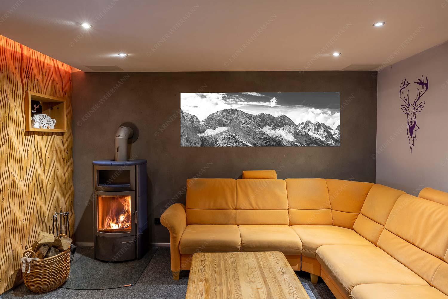 Standpunkt – Größe ca. 180x60cm, Seitenverhältnis 3:1 — Wanderer am Feldernjoch Blick vom Feldernjoch im Wetterstein auf die Mieminger Kette - Standpunkt - Größe ca. 180x60cm, Seitenverhältnis 3:1 - Wanderer am Feldernjoch - weitere Infos unter https://www.kriner-weiermann.de