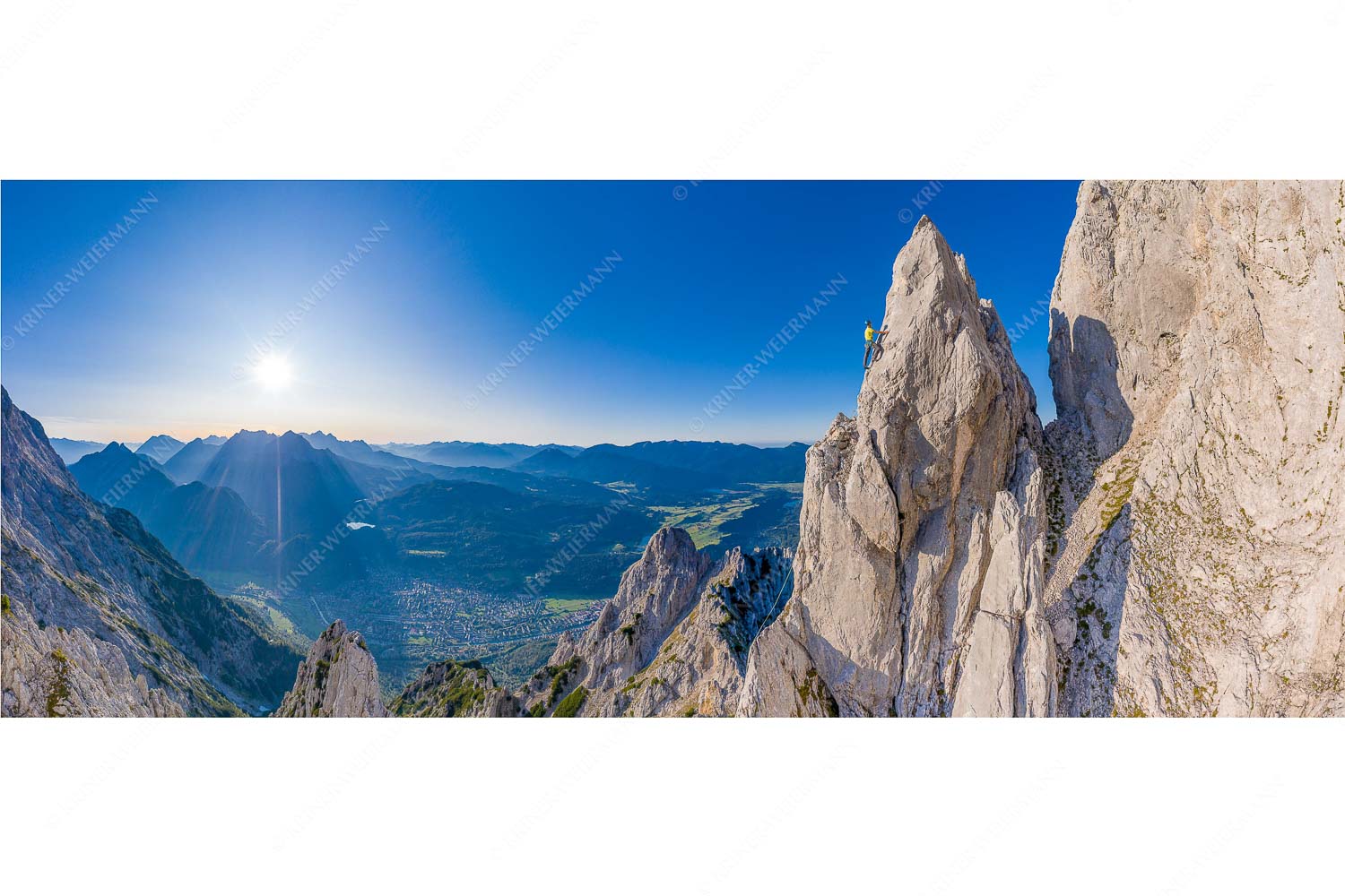 Klettern im Karwendel hoch über dem Oberen Isartal und Mittenwald