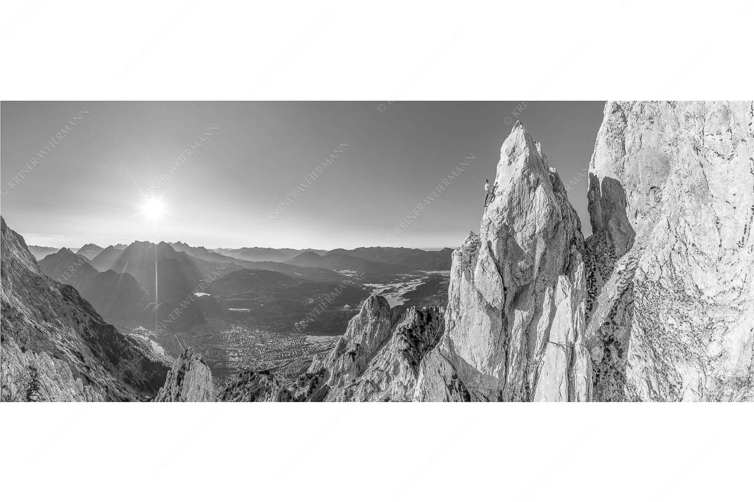 Klettern im Karwendel hoch über dem Oberen Isartal und Mittenwald
