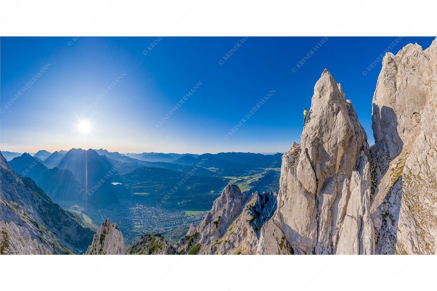 Steiler Zahn – Seitenverhältnis 2:1 — Klettern im Karwendel Klettern im Karwendel hoch über dem Oberen Isartal und Mittenwald