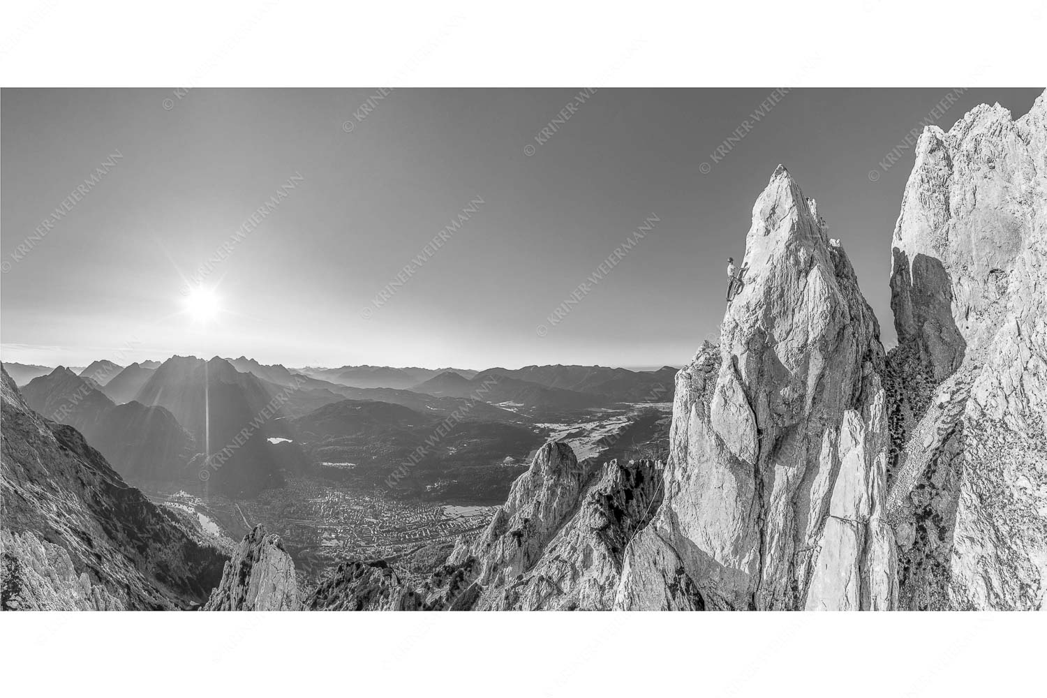 Steiler Zahn – Seitenverhältnis 2:1 — Klettern im Karwendel Klettern im Karwendel hoch über dem Oberen Isartal und Mittenwald