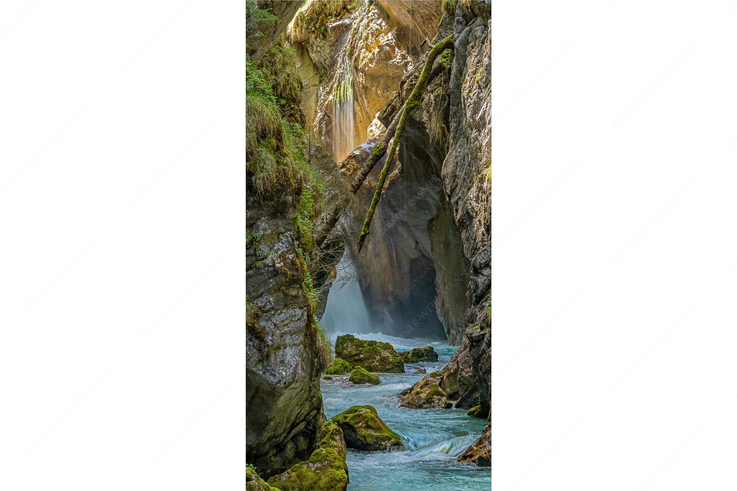 Die Partnachklamm an einem unzugäglichen Teil in ihrer ganzen Schönheit