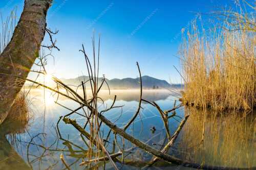 Idylische Ruhe am See - Stiller Morgen am See - Seitenverhältnis 3:2 - Sonnenaufgang am Eichsee - weitere Infos unter https://www.kriner-weiermann.de