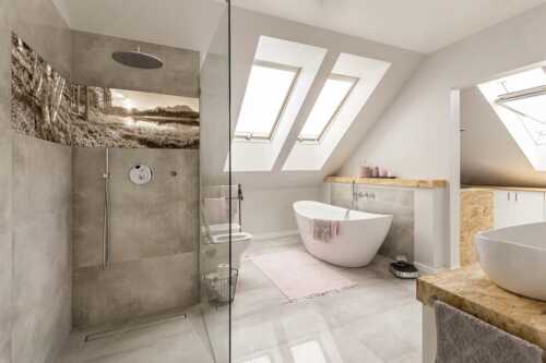 Blick über den Wildensee zum Sonnenaufgang am Soierngebirge und Karwendel - Stiller Morgen - Größe ca. 240x60cm, Seitenverhältnis 4:1 - Wildensee und Karwendel - weitere Infos unter https://www.kriner-weiermann.de