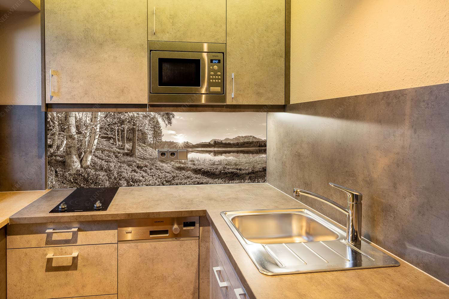 Stiller Morgen – Größe ca. 150x60cm, Seitenverhältnis 2,5:1 — Wildensee und Karwendel Blick über den Wildensee zum Sonnenaufgang am Soierngebirge und Karwendel - Stiller Morgen - Größe ca. 150x60cm, Seitenverhältnis 2,5:1 - Wildensee und Karwendel - weitere Infos unter https://www.kriner-weiermann.de