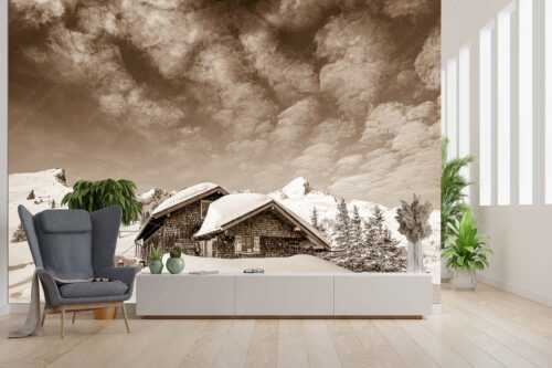 Die Stuibenhütte dient im Sommer als Unterkunft für den Almhirten der Kreuzalm - Stuibenhütte - Größe ca. 300x200cm, Seitenverhältnis 3:2 - Alpspitze - weitere Infos unter https://www.kriner-weiermann.de
