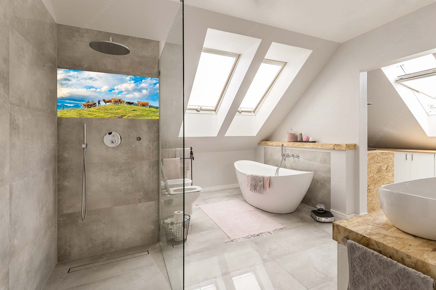 Ums Vieh schaun – Größe ca. 100x50cm, Seitenverhältnis 2:1 — Hirte im Estergebirge Hirte mit Jungvieh auf der Kuhalm im Estergebirge - Ums Vieh schaun - Größe ca. 100x50cm, Seitenverhältnis 2:1 - Hirte im Estergebirge - weitere Infos unter https://www.kriner-weiermann.de