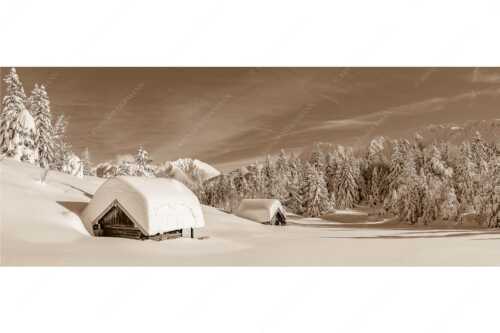 Unberührte Winterlandschaft nach ergiebigen Neuschneefällen im Kranzberggebiet - Unberührt - Seitenverhältnis 2,5:1 - Winter im Karwendel - weitere Infos unter https://www.kriner-weiermann.de