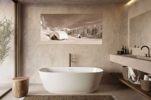 Unberührte Winterlandschaft nach ergiebigen Neuschneefällen im Kranzberggebiet - Unberührt - Größe ca. 180x90cm, Seitenverhältnis 2:1 - Winter im Karwendel - weitere Infos unter https://www.kriner-weiermann.de