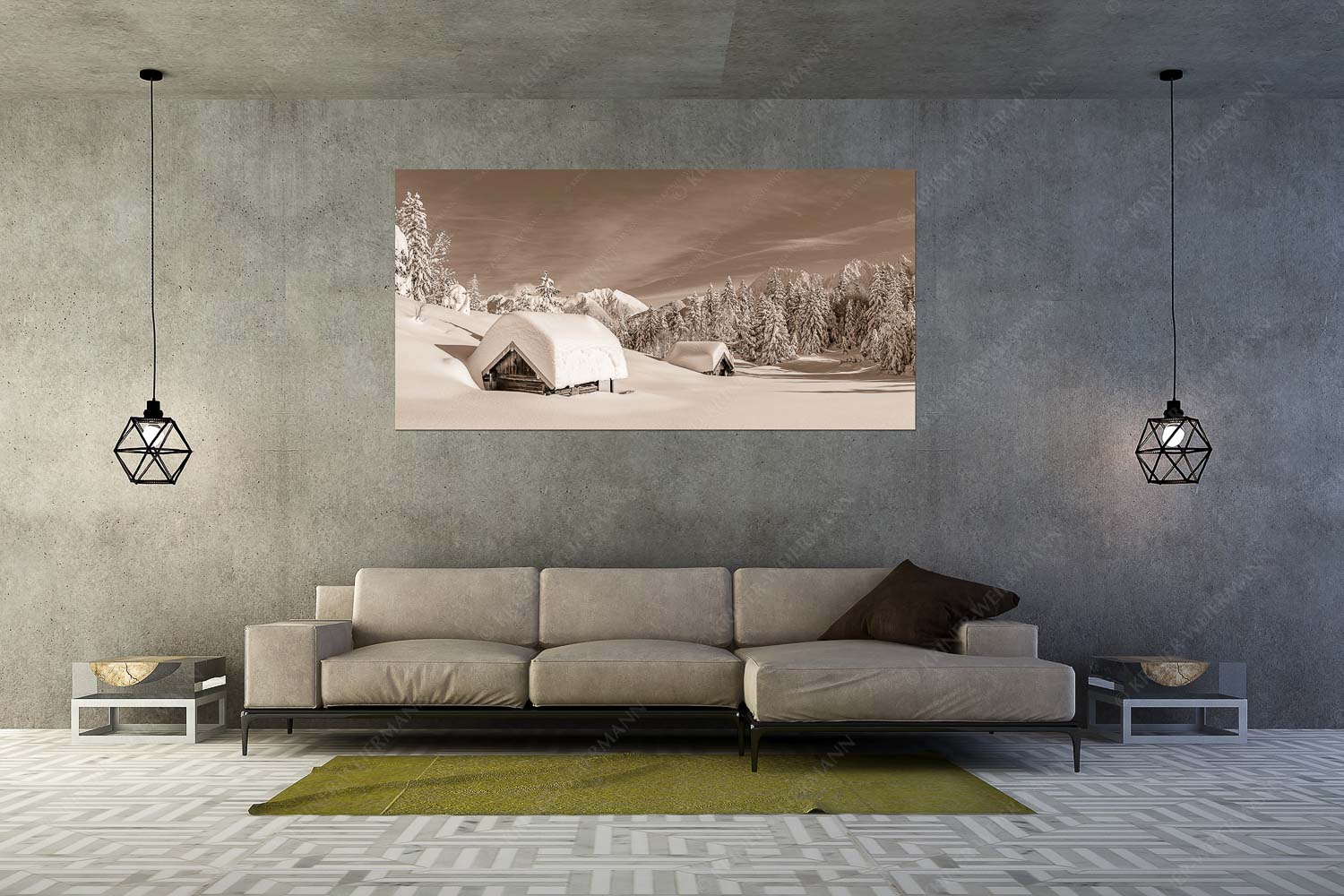 Unberührt – Größe ca. 200x100cm, Seitenverhältnis 2:1 — Winter im Karwendel Unberührte Winterlandschaft nach ergiebigen Neuschneefällen im Kranzberggebiet - Unberührt - Größe ca. 200x100cm, Seitenverhältnis 2:1 - Winter im Karwendel - weitere Infos unter https://www.kriner-weiermann.de